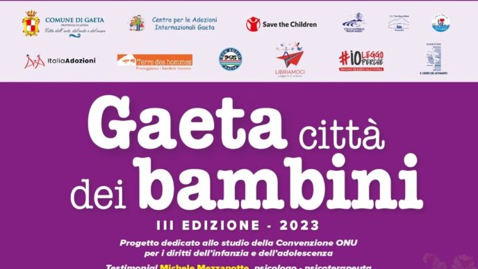 Gaeta Citta dei bambini a novembre la terza edizione del progetto che celebra i diritti dell infanzia e dell adolescenza 1 e1699357104549 1