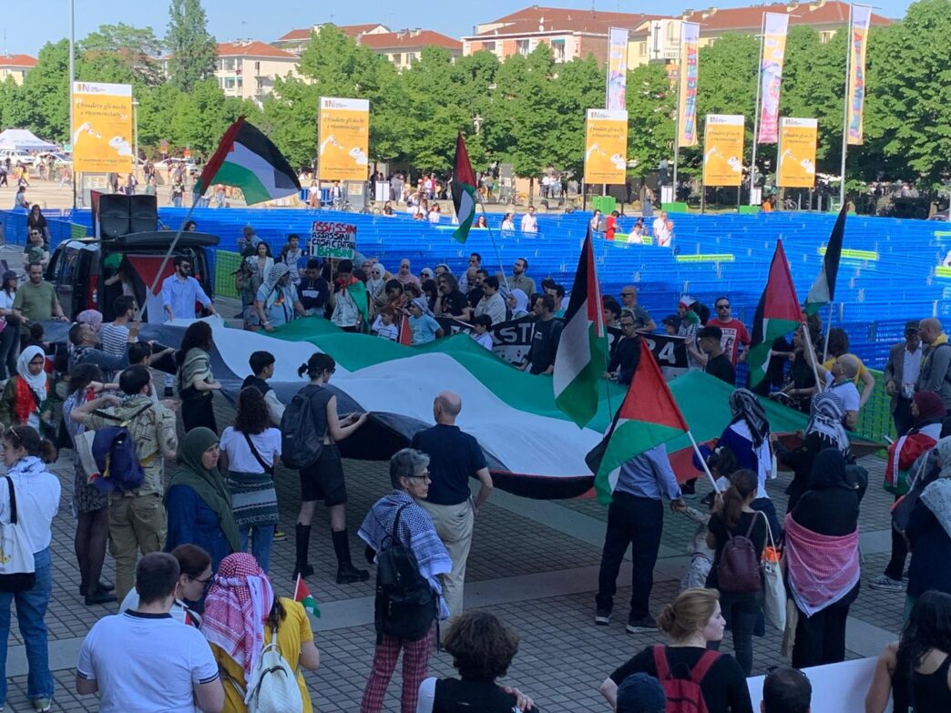 Protesta pro Palestina al Salo