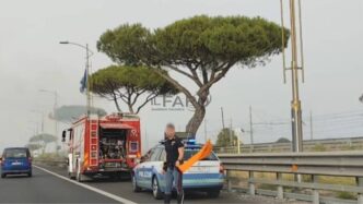 Incendio vicino alla Roma Fium