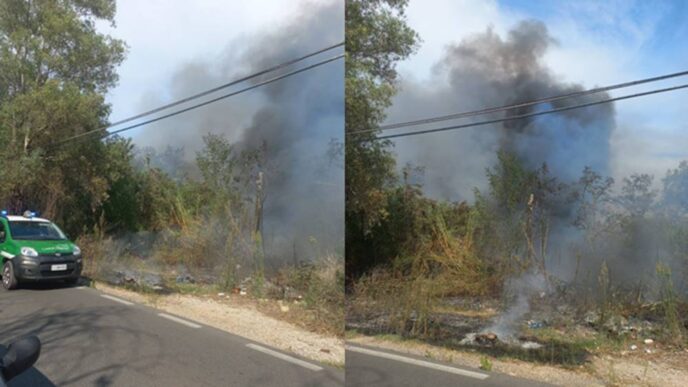 Incendio doloso a Latina arre