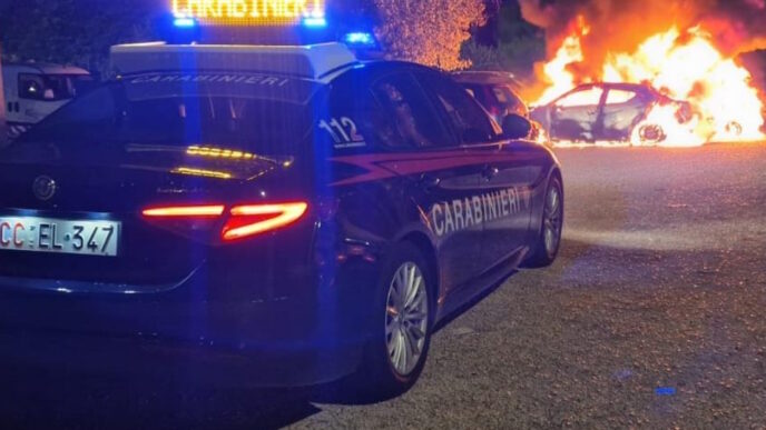 Incendio Notturno A Latina Du