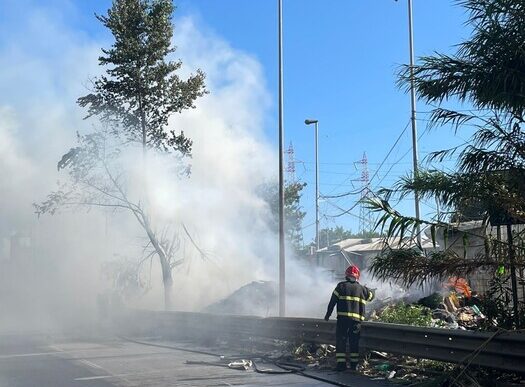 Incendio Nella Periferia Nord