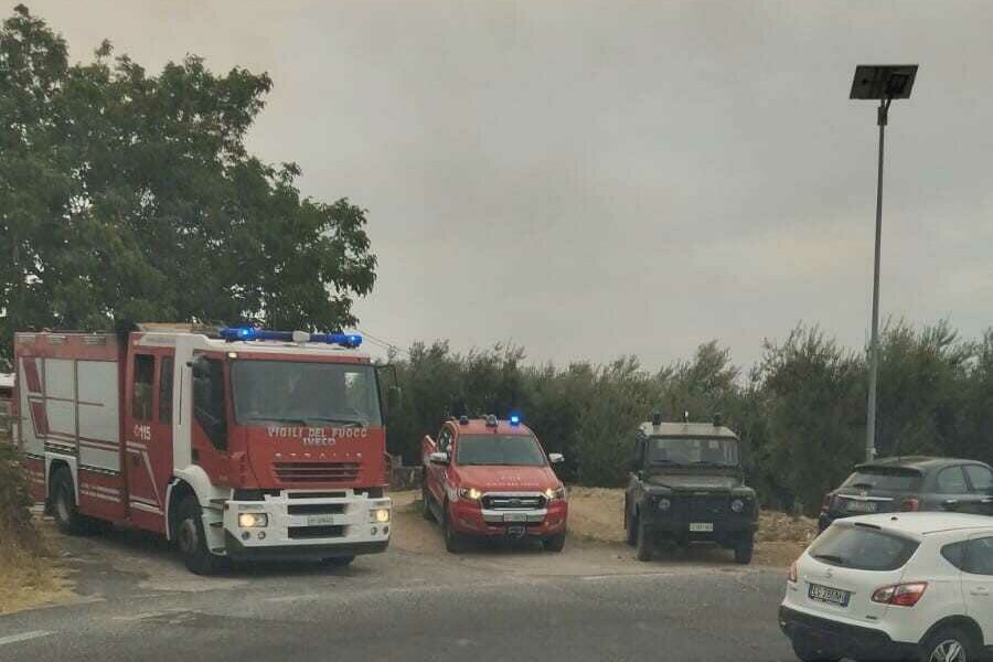 Incendio Sulla Strada Norbana