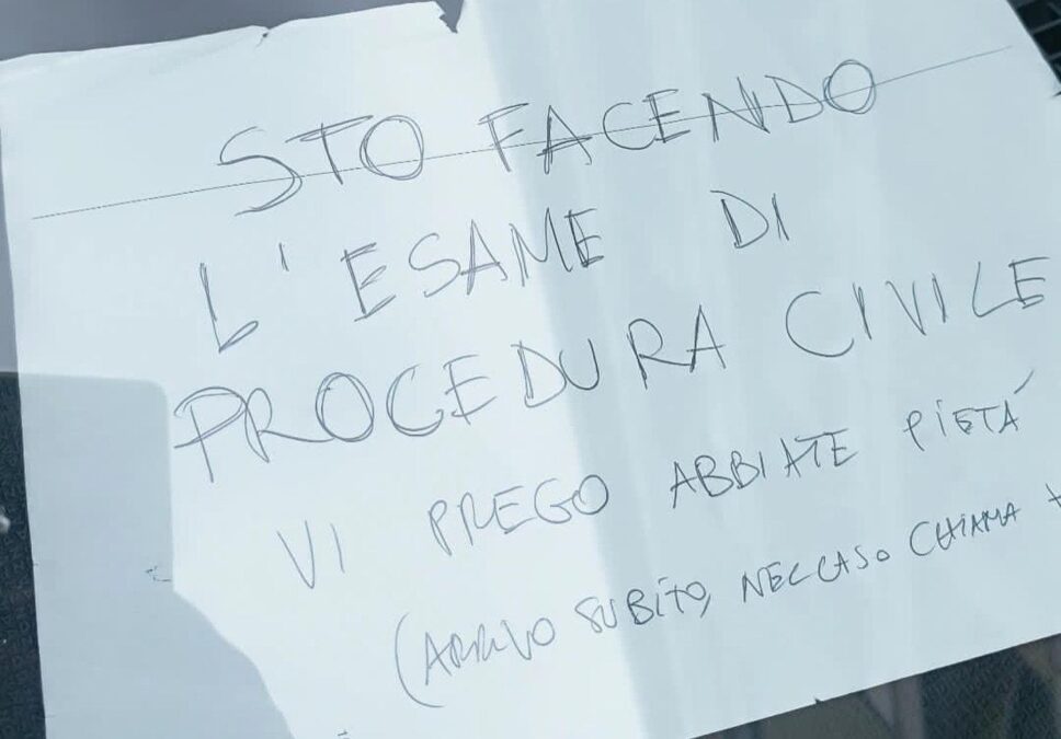 Roma esame in arrivo parcheg