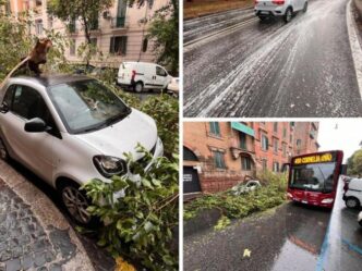 Roma tra incendi e nubifragi