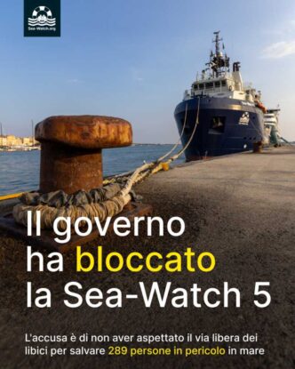 SeaWatch 5 bloccata a Civitave