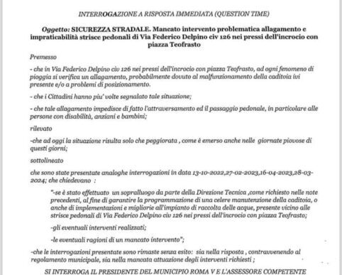 V Municipio Interrogazioni Su