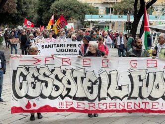 Corteo a Savona per una Gaza i