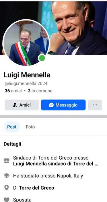 Falsi profili su Facebook, il sindaco di Torre del Greco denuncia nuovi tentativi di truffa