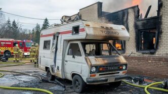 Incendio Di Un Camper Nel Quar