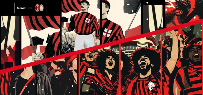 Milan celebra 125 anni con un murale: i tifosi possono scegliere il design