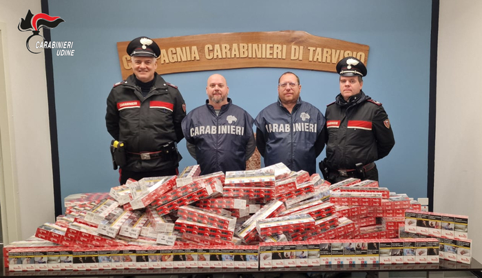 Traffico illecito di sigarette: due arresti a Tarvisio durante un’operazione dei Carabinieri