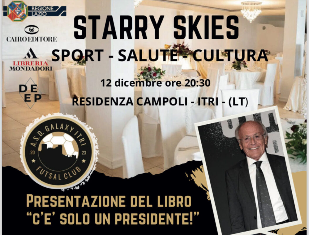 A Itri parte “Starry Skies”: evento culturale su sport e salute con Carlo Pellegatti