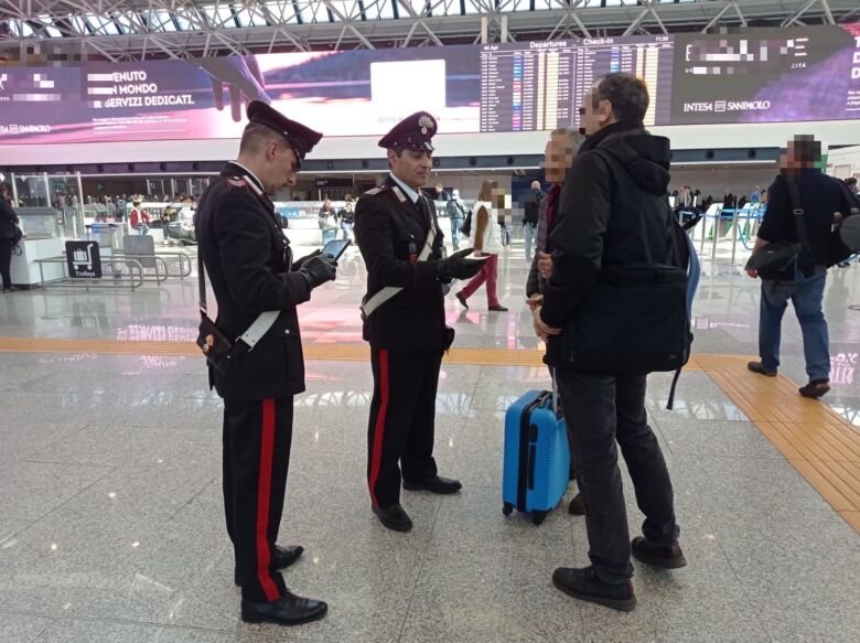 Furto sventato all’aeroporto di Fiumicino: carabinieri arrestano ladro in flagrante