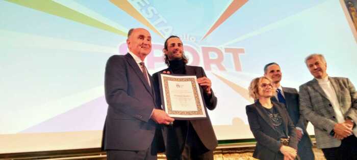 Gianmarco Tamberi protagonista alla festa dello sport del Coni ad Ancona