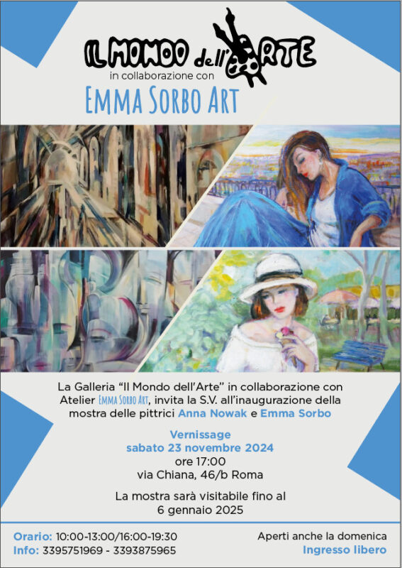 Inaugurazione della mostra di Anna Novak ed Emma Sorbo: Arte e cultura nel cuore di Roma