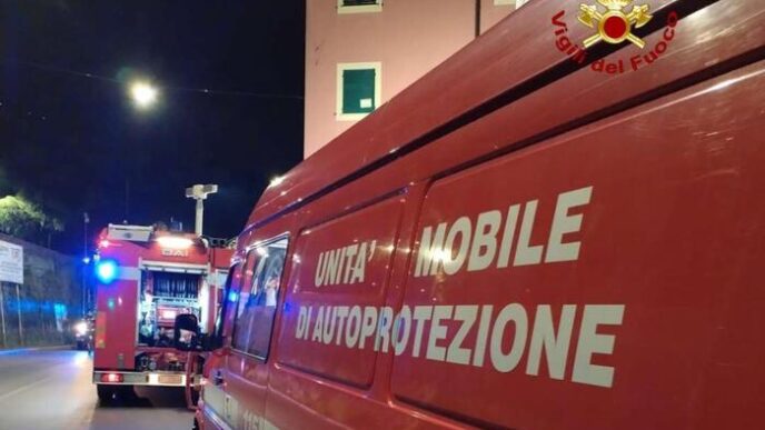 Incendio In Una Palazzina Di G