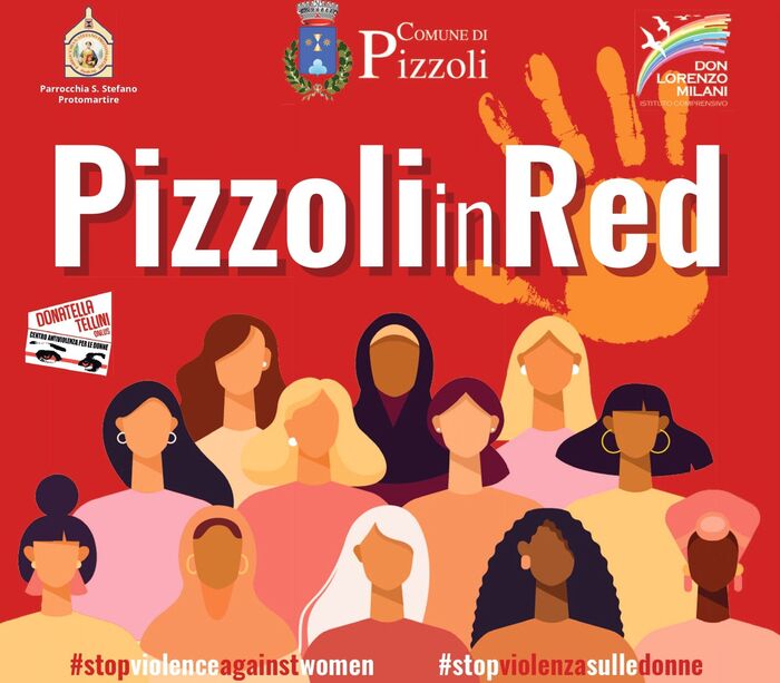 Pizzoli in rosso: campagna di sensibilizzazione sulla violenza di genere