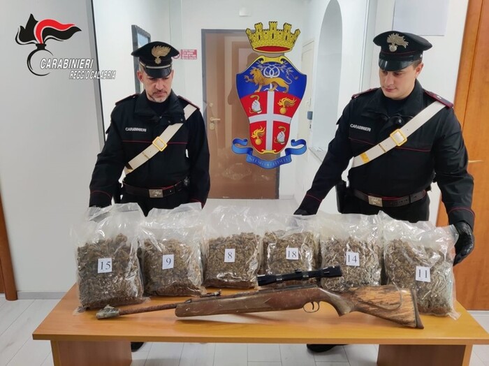 Sequestro di marijuana e armi in Calabria: operazione dei carabinieri del Gruppo di Locri