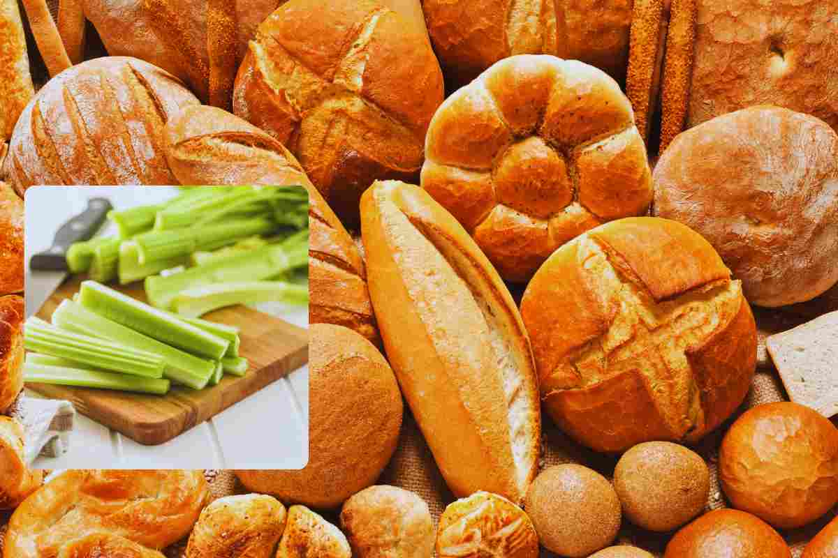 Pane sempre fresco grazie al trucco del gambo di sedano: rimedio antico e geniale