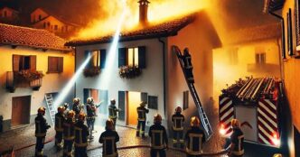 Incendio devastante a Pecetto