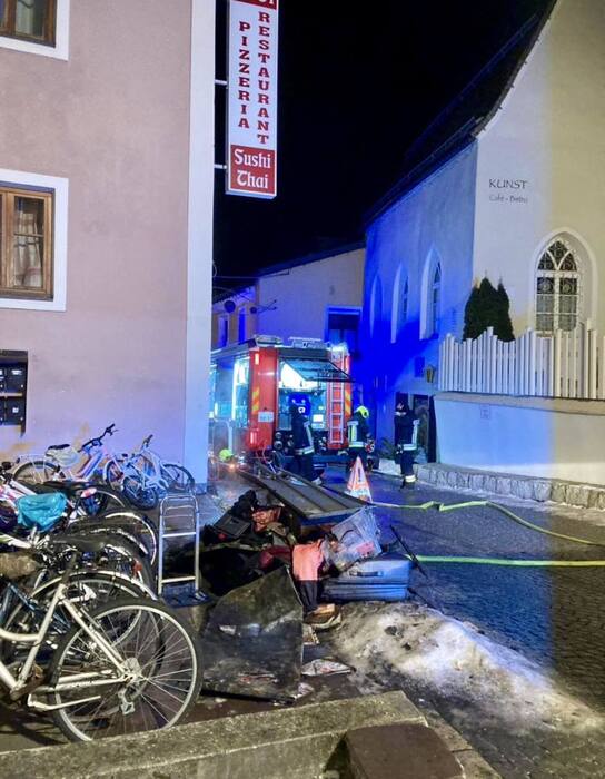 Incendio nel centro di Vipiten