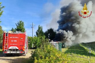 Incendio nella cabina elettric