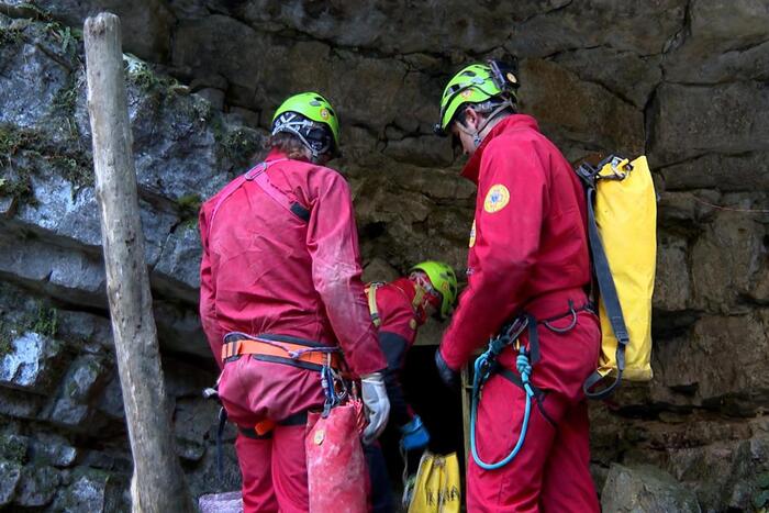 Intervento del soccorso speleo