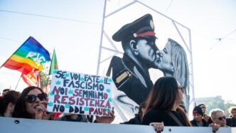 Manifestazione a Roma3A Un cort