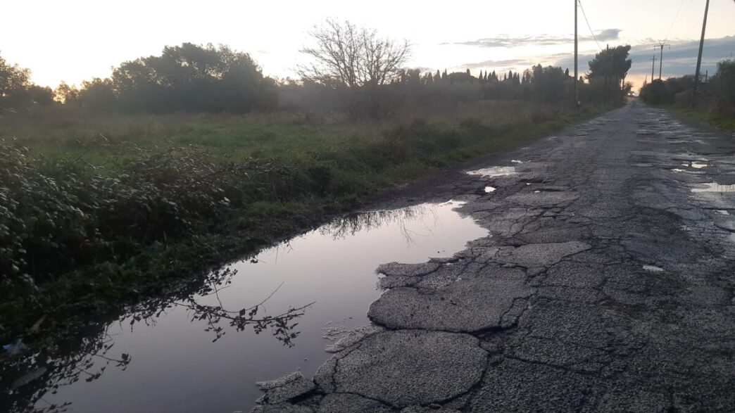 Strade in cattivo stato a Cerv