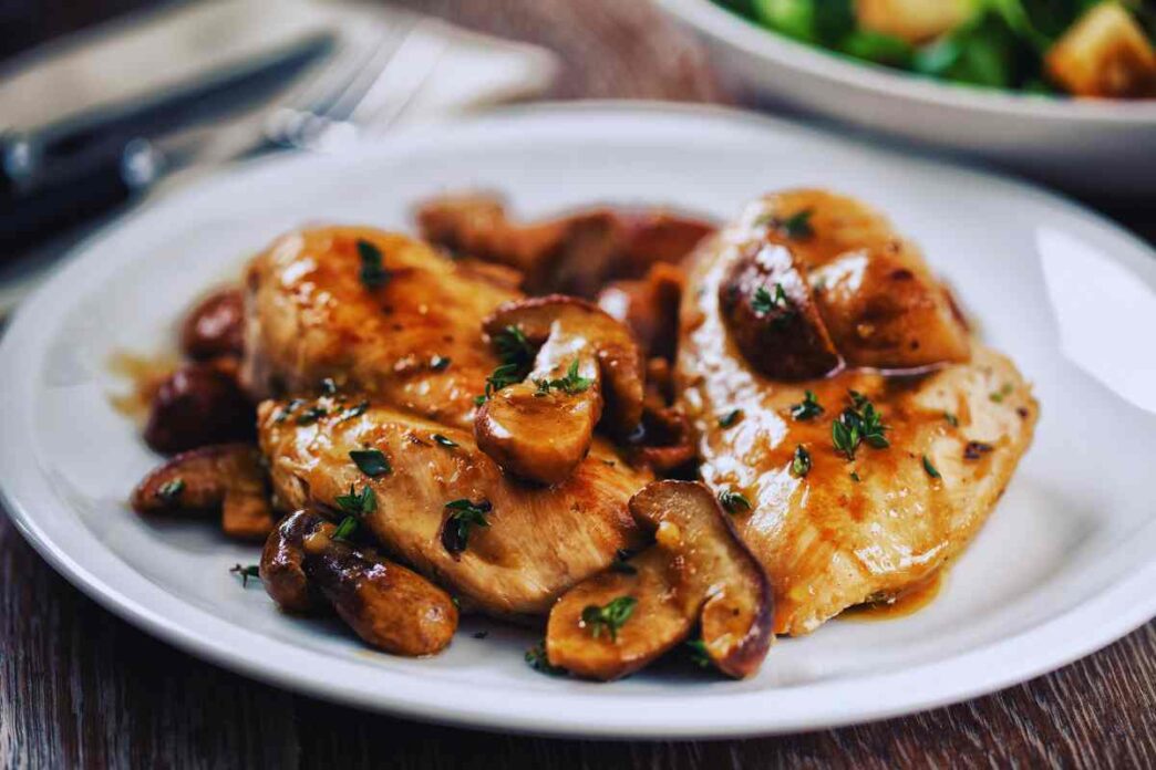 ricetta delle scaloppine di pollo con funghi