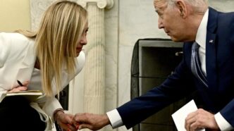 Giorgia Meloni e Joe Biden si