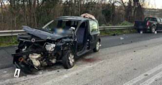 Incidente stradale a Monte Ura