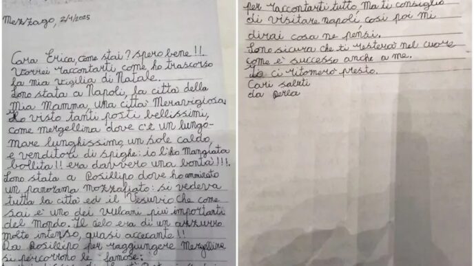 La lettera di una giovane scri