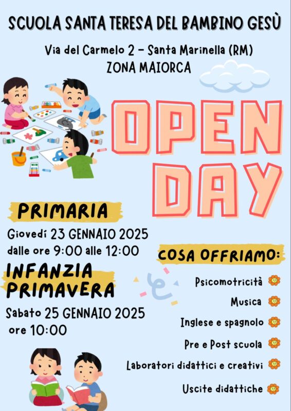 Open Day scolastici a Santa Ma