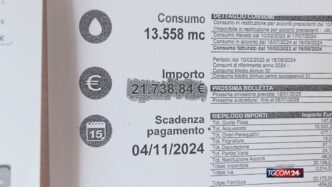 Bolletta da 22.000 euro3A la tr