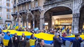 Genova in piazza per l27ucraina