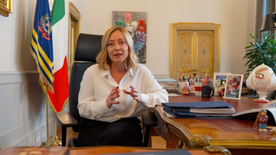 Giorgia Meloni propone un vert