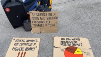 Gli studenti di Pesaro protest