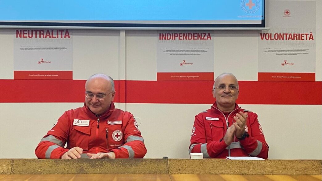 La croce rossa italiana in bas