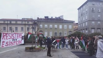 Protesta a Trieste3A messaggi d