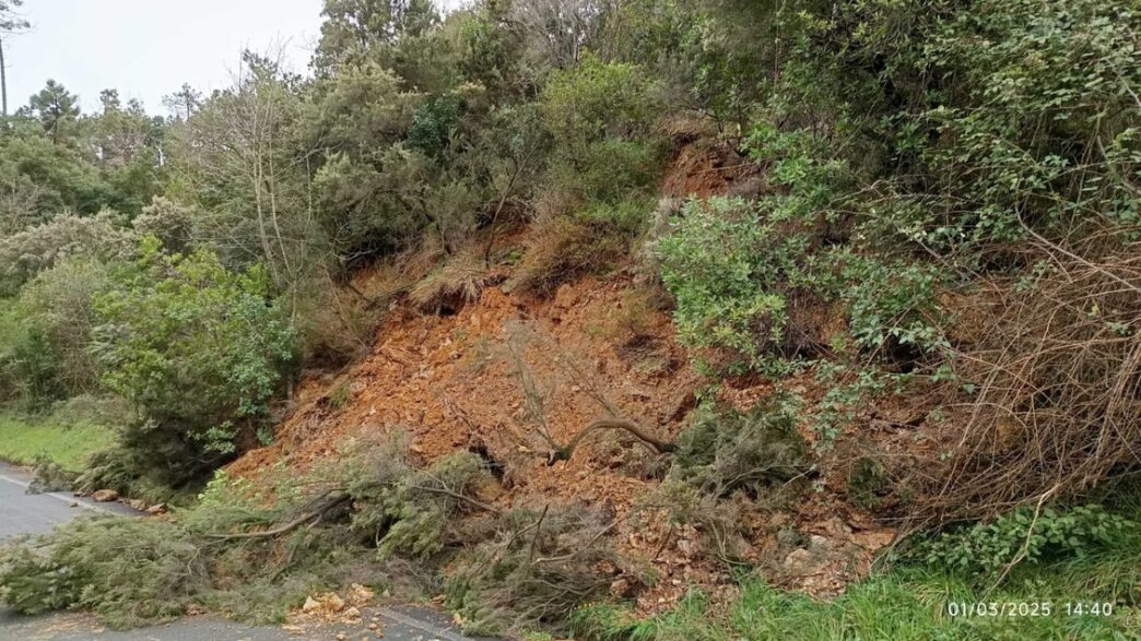 Emergenza frana in provincia d