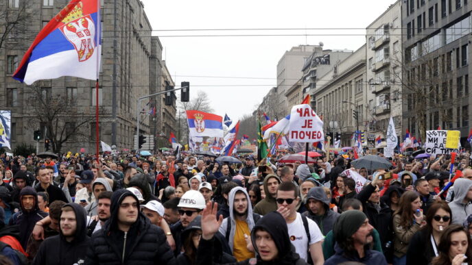 Grande mobilitazione a Belgrad