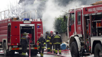 Incendio in un edificio abband