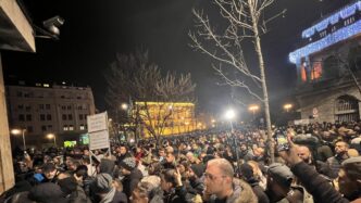 Tensioni a Belgrado3A studenti