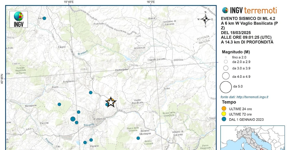 Terremoto in provincia di Pote