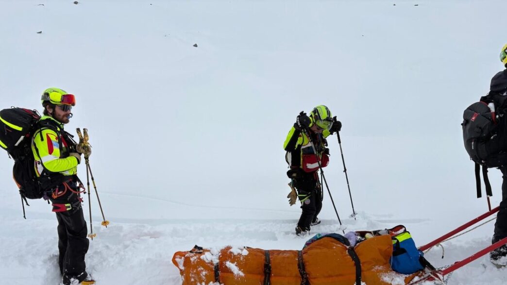 Tragico incidente in montagna3A